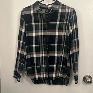 Uniqlo Green Flannel Button-Down